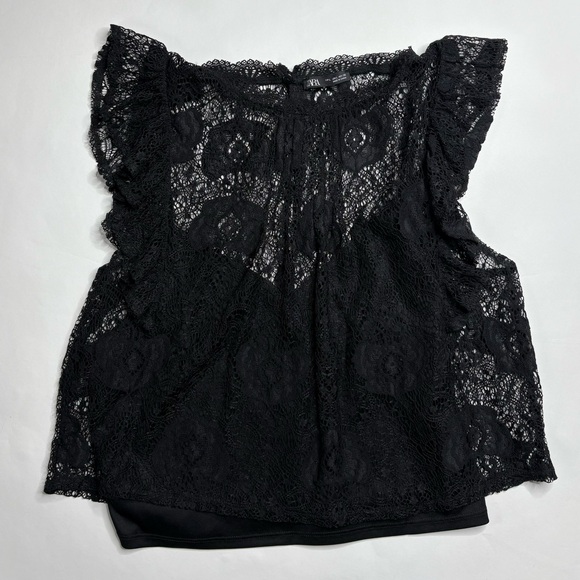 Zara Tops - Zara Black Lace Blouse